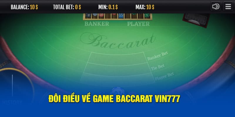 Giới thiệu về game baccarat vin777