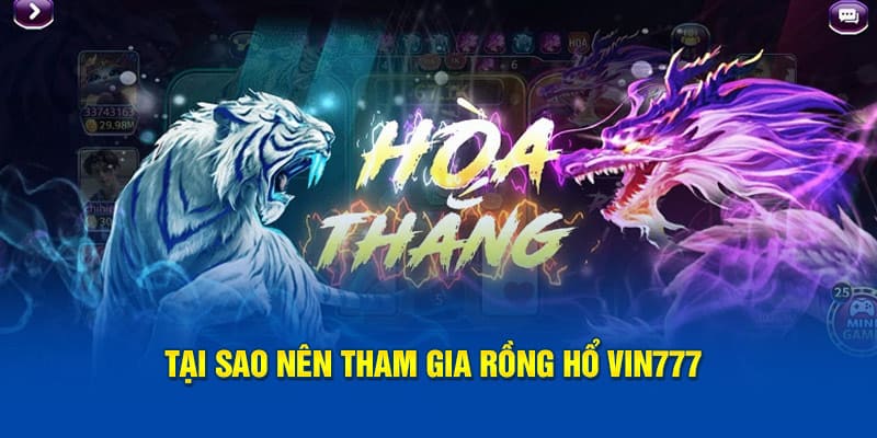 Tại sao nên chơi rồng hổ vin777